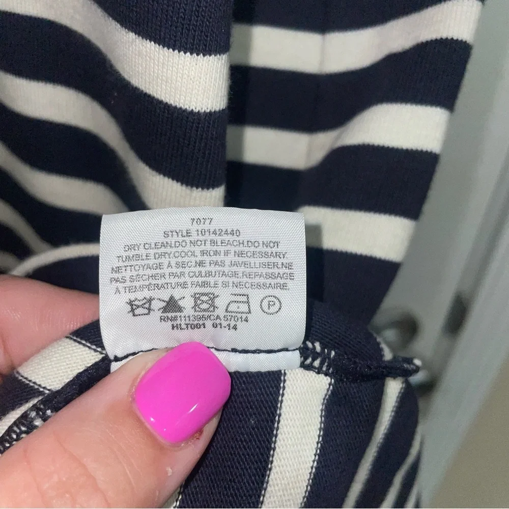 Striped Navy and White Short Sleeve Polo Dress